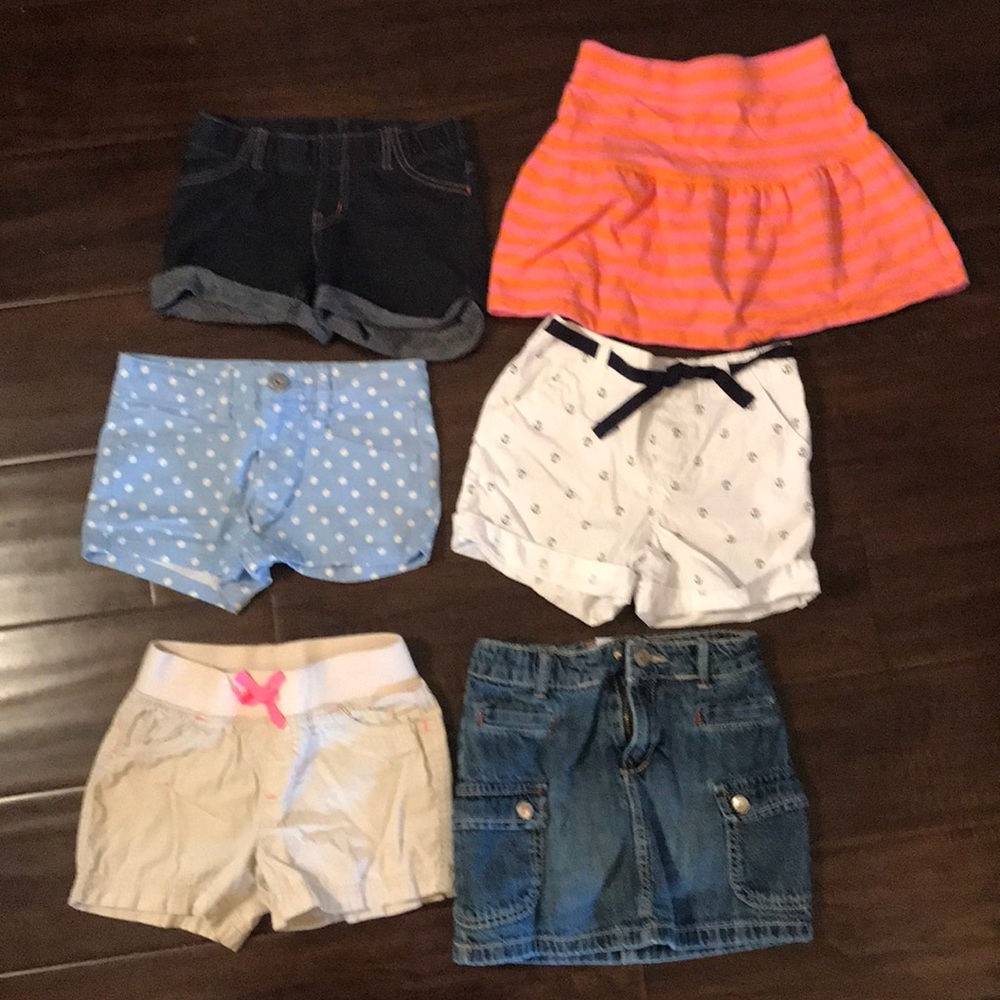 Lot of size 5, 5T short and two skirt